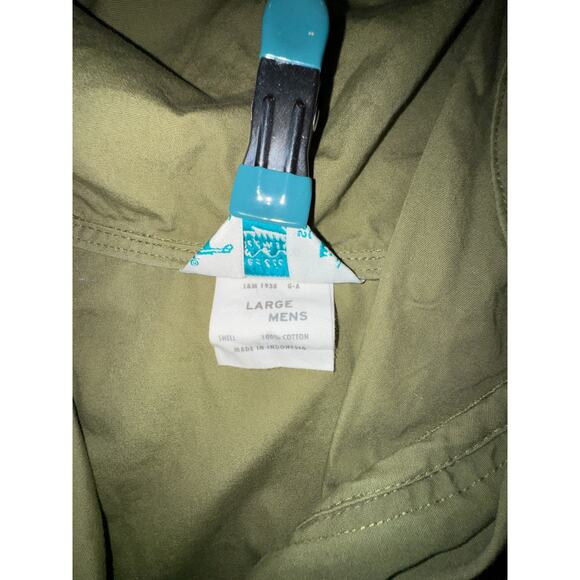 Vintage Eddie Bauer Anorak Jacket Men’s Large Olive Green Cotton Pullover - Picture 14 of 16